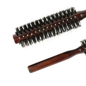 Wooden Round Hair Roller Comb