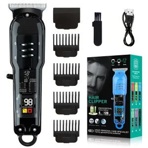 Younimei Stainless Steel USB Rechargeable Portable Mini Professional Hair Trimmer Clippers for Men with Household Use