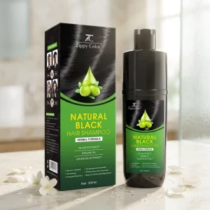 Zippy Color Customizable Permanent Hair Color Shampoo Ammonia Free Herbal 200ml Covers Gray White Hair Long Lasting Color Home