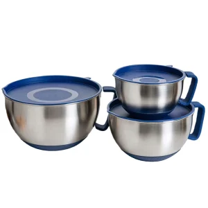 in Stock Mixing Bowls Set With Lid Kitchen Stainless Steel Salad Mixing Bowl With Handle